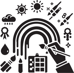 Wall Mural - Vector illustration of rainbow icon