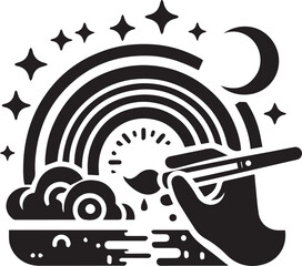 Wall Mural - Vector illustration of rainbow icon
