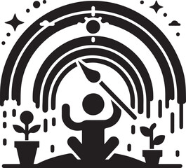 Wall Mural - Vector illustration of rainbow icon