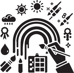 Wall Mural - Vector illustration of rainbow icon