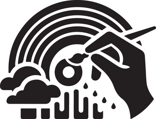 Wall Mural - Vector illustration of rainbow icon