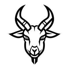 Wall Mural - Goat Power logo or modern line icon. Vector line art and icon design with bold outline. Black and white Pixel Perfect minimalistic symbol isolate white background. Creative logotype