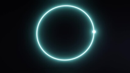 Poster - Dark abstract background with round lamp. Minimal modern seamless motion design. Abstract loop animation