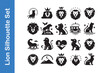 © RH Creative Design  - Lion silhouette set with editable vector collections.