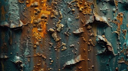 Poster - Textured background of corroded metal