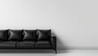 © marco - Interior design of black couch and a white wall, very minimal and clean