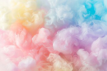 Canvas Print - A vibrant abstract wallpaper featuring a swirling cloud of pastel colors, providing a dreamy, ethereal background likely to become a best-seller