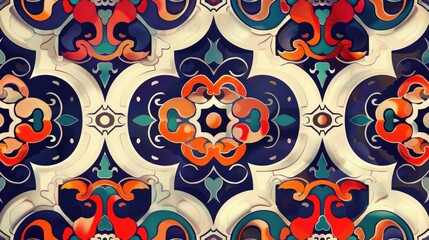 Canvas Print - Modern Design Geometric Ethnic Oriental Pattern