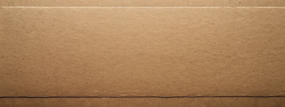 Flat Brown Cardboard Texture for Background or Wallpaper, Web Banner with Copy Space
