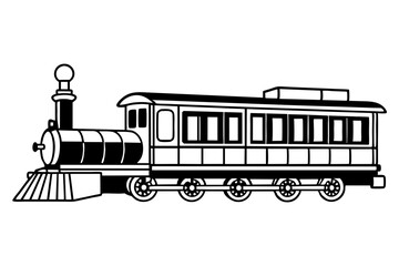 train line art vector illustration