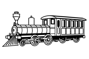 train line art vector illustration