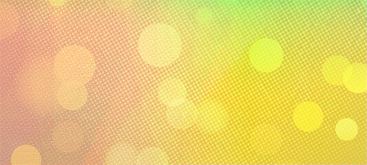 Wall Mural - Yellow bokeh widescreen background for Banner, Poster, celebration, event and various design works
