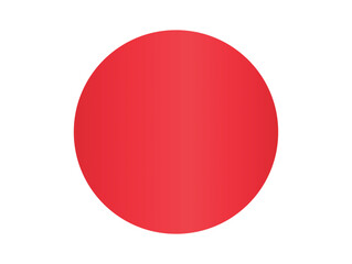 Wall Mural - Red circle centered white background. Simple red geometric shape, minimalist design element. Graphic round icon isolated white background