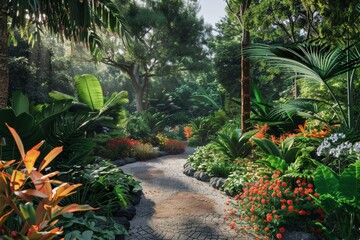 beautiful botanical garden Generative AI