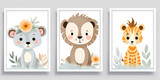 Fototapeta Dziecięca - Baby poster print illustration.