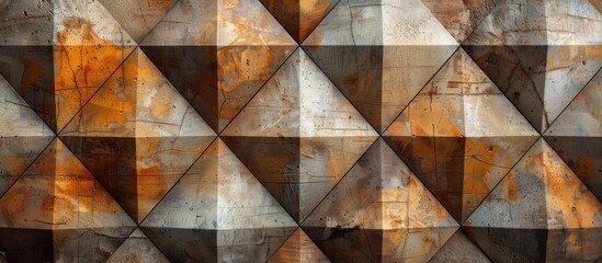Poster - Brown geometric pattern