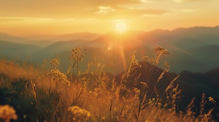 Canvas Print - Mountain Sunset