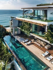 Poster - Luxury house and resort on the beach for sea views and living