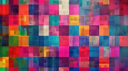 Wall Mural - Abstract Multicolored Checkered Pattern for Modern Design Concept