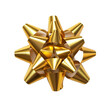 © Tabassum - Gold star gift bow ribbon on transparent or white background
