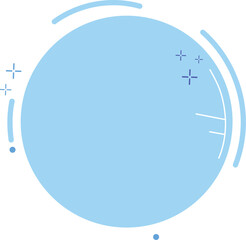 blue circle abstract background design elements. simple geometric shapes light blue solid color back