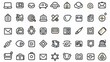 © Nicholas - A set of minimalist gray-scale vector icons, representing various concepts and actions