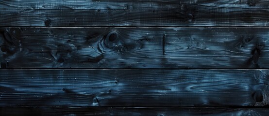 Dark blue wood texture background showing planks forming a wooden surface for product placement or as a backdrop for design