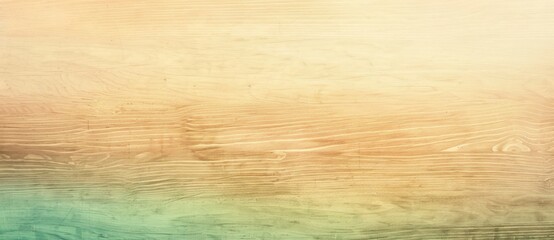 Poster - Light colored wooden board with a color gradient going from light brown to green, showing a knot and wood grain pattern