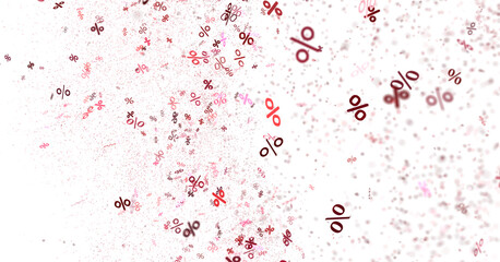 Poster - percent rain shopping digital in 3d.