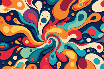 Leinwandbilder - a colorful abstract background with wavy shapes, An abstract pattern with fluid shapes and vibrant colors