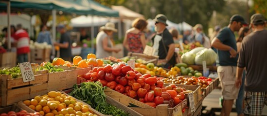 Poster - Vibrant Produce at an Outdoor Market