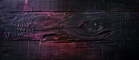 Poster - Dark wooden planks with a prominent wood grain are laying horizontally forming a textured background with space for text or other design elements