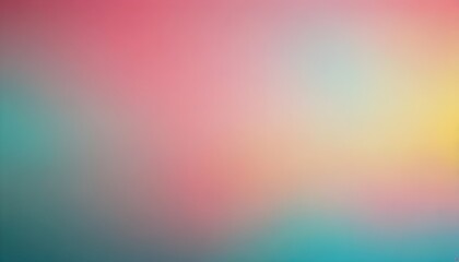 Subtle, grainy abstract gradient backdrop highlighting the alluring interplay of pink, teal, and vibrant yellow