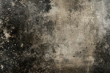 Poster - Rough, weathered concrete wall with a grunge vibe, perfect for vintage designs. Urban and industrial with dark tones, offering copy space