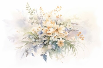 Wall Mural - Bouquet painting flower plant.