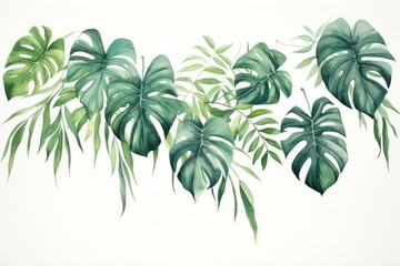 Wall Mural - Tropical leaves tropics nature plant.