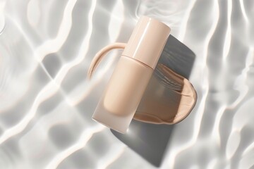 Poster - Cosmetic foundation mockup cosmetics cup mug.