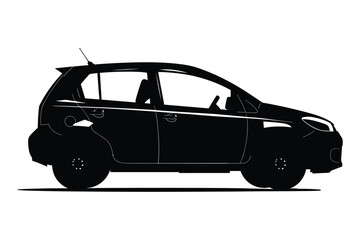 Wall Mural - Compact car graphic silhouette vector