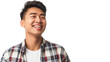 © Ali - portrait of a happy young Asian man isolated on transparent background, smiling boy cut out