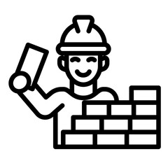 Sticker - Bricklayer Icon