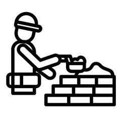 Sticker - Bricklayer Icon