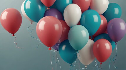 Wall Mural - colorful balloons background