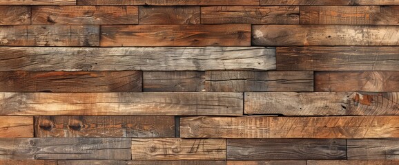Wall Mural - Seamless wood texture. Vintage naturally weathered hardwood planks wooden floor background, sharp and highly detailed.