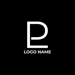 LP, PL, letter alphabet logo design