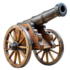 Wall Mural - old cannon isolated transparent background