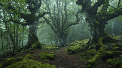 Wall Mural - Old Trees in Old Forest