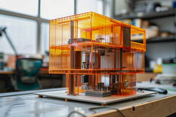 transparent house model architectures crafted using cutting edge printer techniques for enhanced visualization