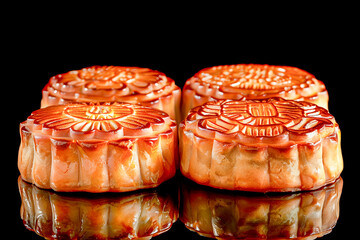 Wall Mural - Chinese Mooncakes with lotus seed filling