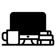 Poster - Office workspace desk icon