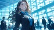 © 雅 - 空港にいるビジネスウーマン、出張29